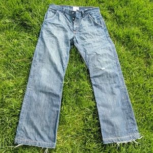 Gap straight wide leg button fly denim jeans 36